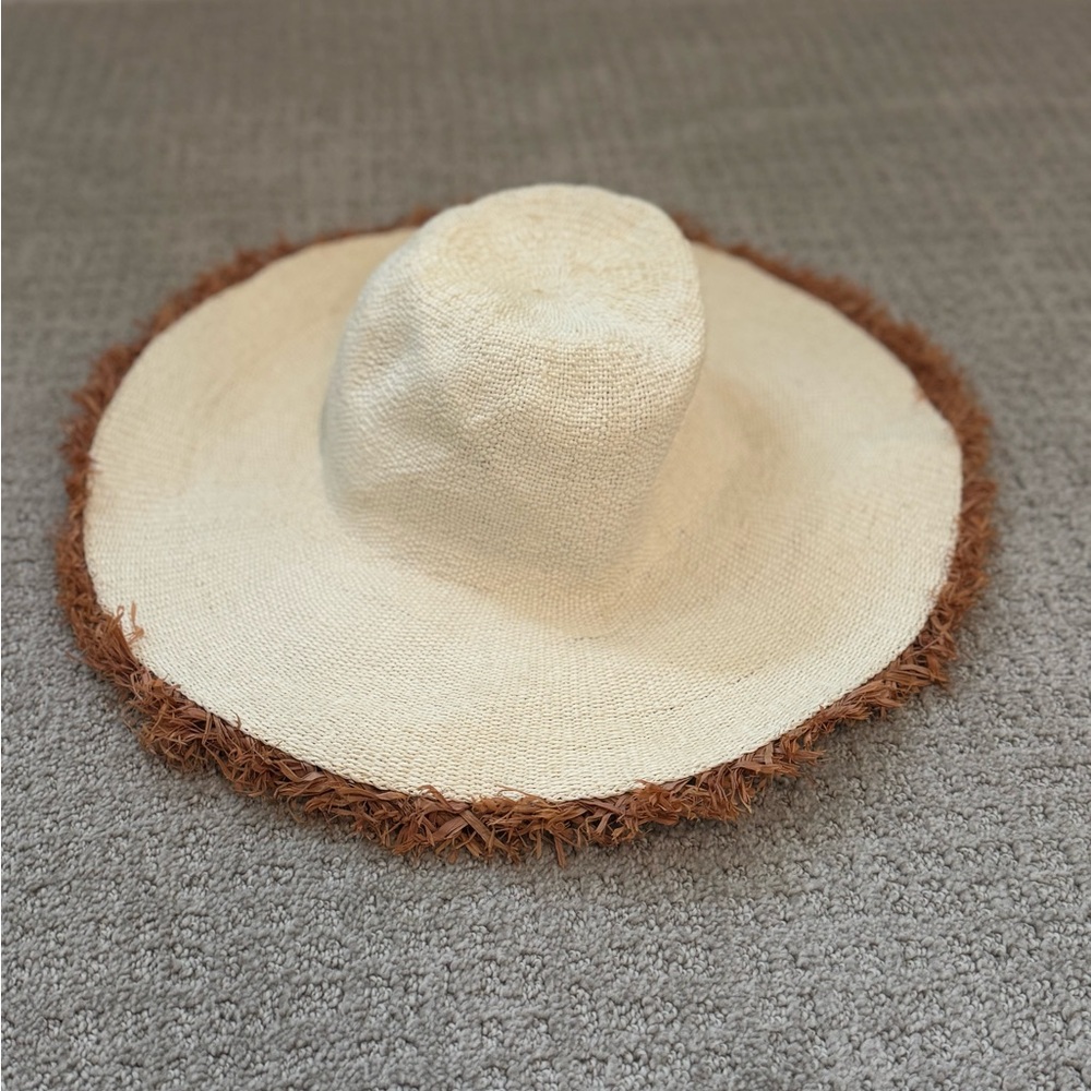 Scala Women’s Raffia Straw Sun Hat with Frayed Brim "Cefalu Tiki Sun Hat"